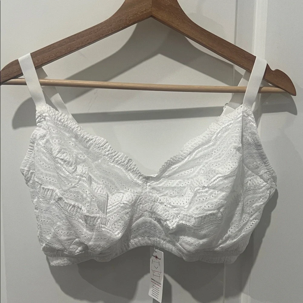 Cosabella White Lace Dolce Curvey Bralette Size XL - Picture 1 of 4